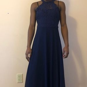 Navy blue prom dress